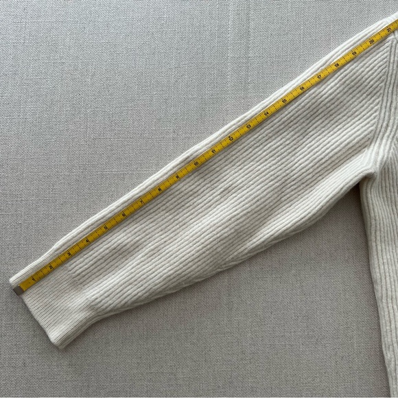 MASSIMO DUTTI Extrafine Wool Blend Ribbed Knit Polo Sweater - Picture 14 of 16